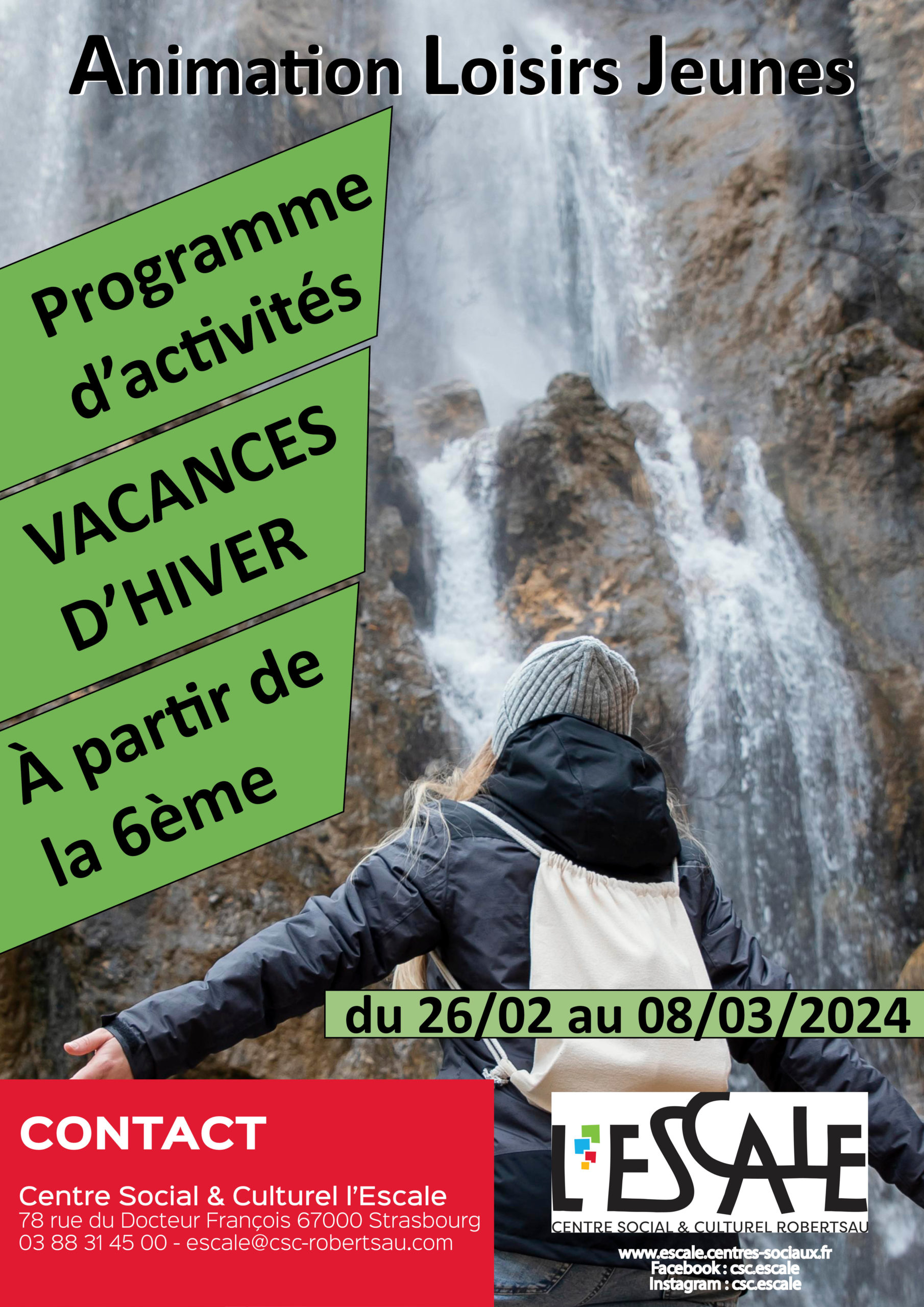 Programme des vacances de février 2024 au secteur Jeune Centre Social